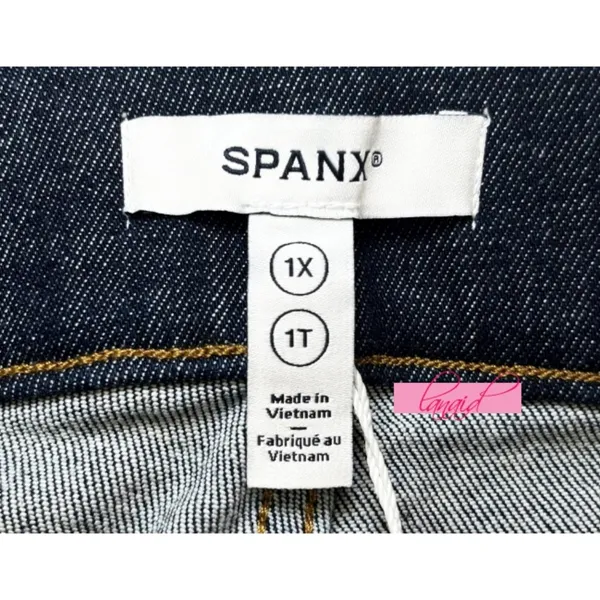 Spanx Shape Every Wear Wide Leg Jeans Raw Indigo High-Rise Waist Shapewear Denim - Image 10