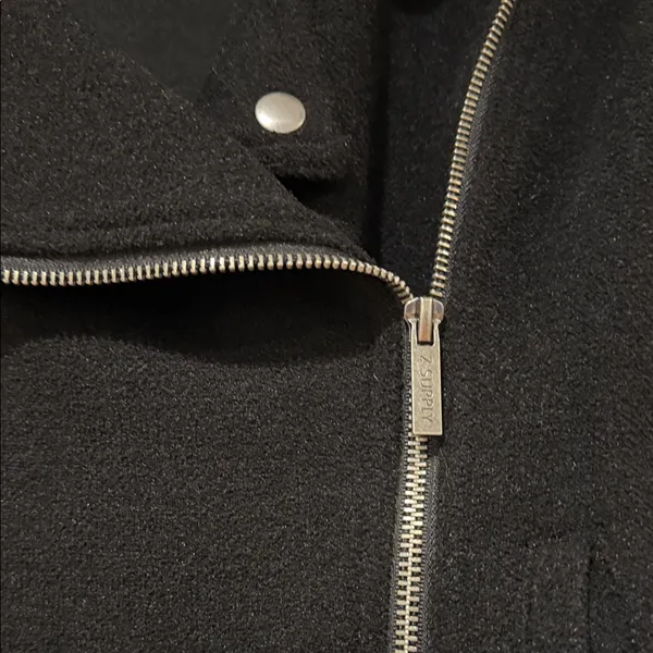 Z Supply‎ brandy knit moto Jacket medium - Image 3