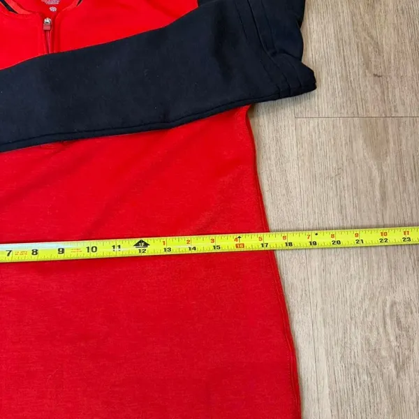Nike Dri-FIT quarter-zip pullover in red and black. Size S - Image 4