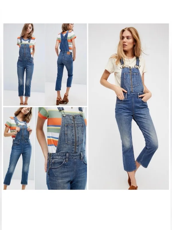Levi’s Orange Tab Front Zip Overalls 28 - Image 4