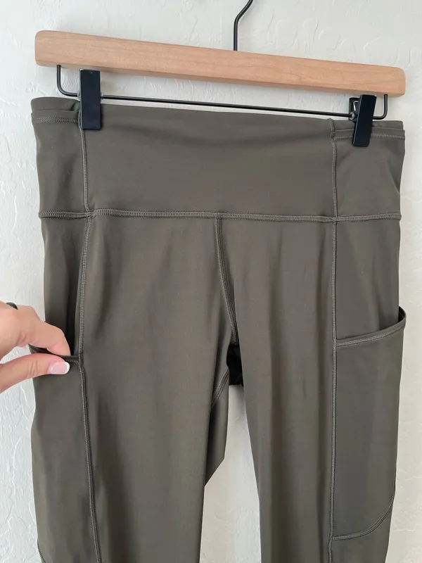 Lululemon fast and free high rise leggings reflective dark olive 8 - Image 8