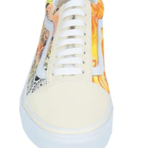 Vans Old Skool Bandana Flame Beige Orange size 8.5 - Image 5