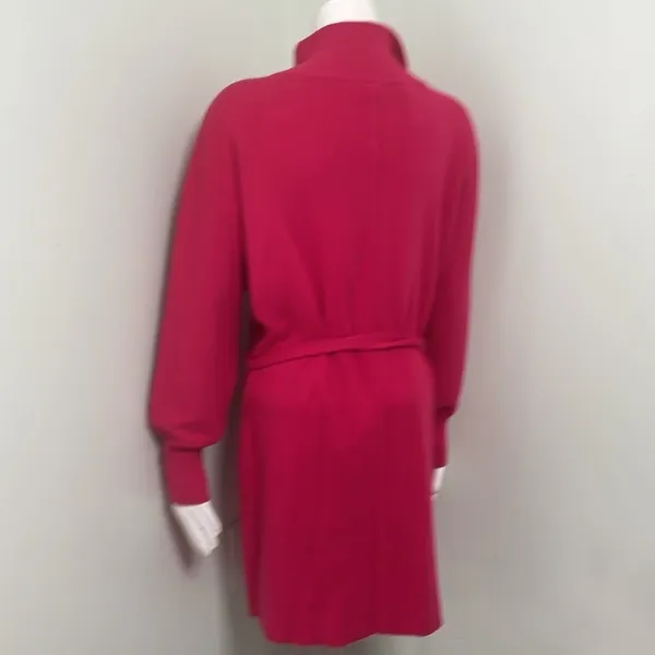 ANTHROPOLOGIE Daily Practice Polo Knit Mini Tunic Dress Hot Pink Small NEW - Image 9