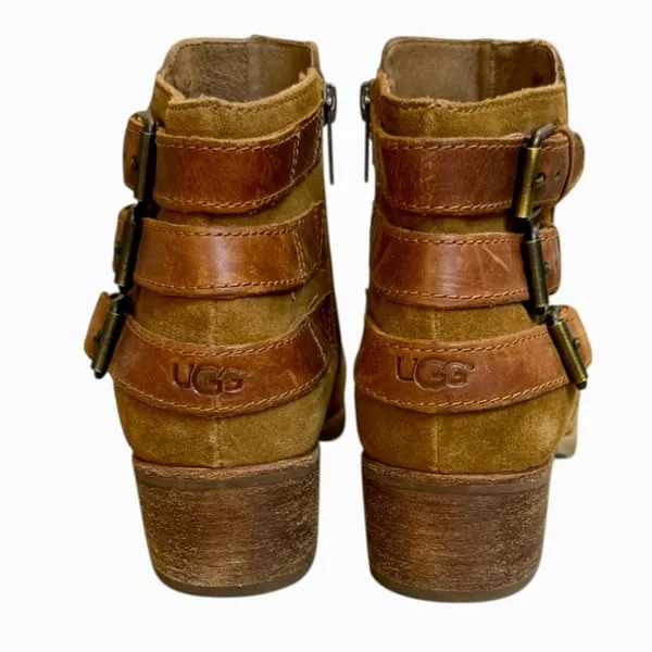 UGG Volta Ankle Brown Suede Booties Size 7 - Image 5
