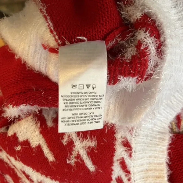 SOFT FUZZY Ugly CHRISTMAS SWEATER Holiday Time Embellished Colorful Sz‎ XL 16-18 - Image 6
