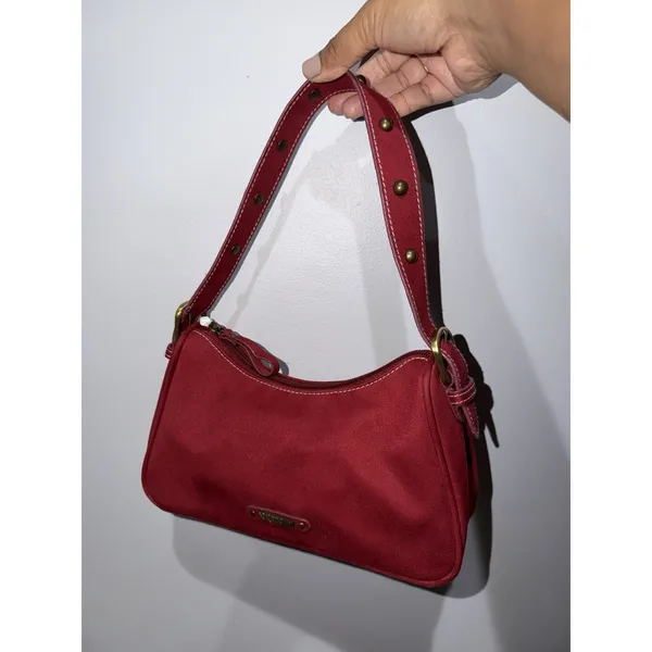 Vintage Y2K-era XOXO Red Mini Shoulder Bag Purse Gold Accents P - Image 6