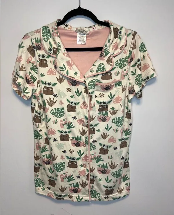 Munki Munki Slumber Grogu Baby Yoda PJ top Sz S - Image 5