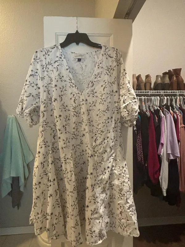Women's Bell Elbow Sleeve Mini A-Line Dress - Universal Thread™ White Floral - Image 3