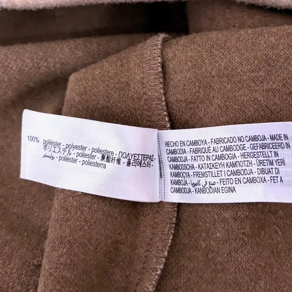 ZARA Cropped Jacket Light Brown Tan Gold Hammered Snaps Preppy Chic Small - Image 12