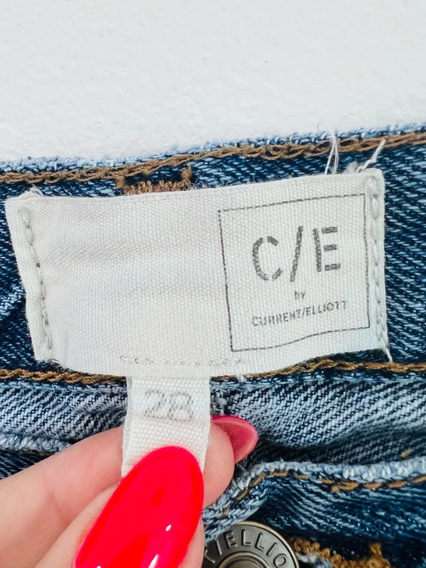 C/E Current Elliott High Rise Wide Leg Cropped Jeans - Image 2