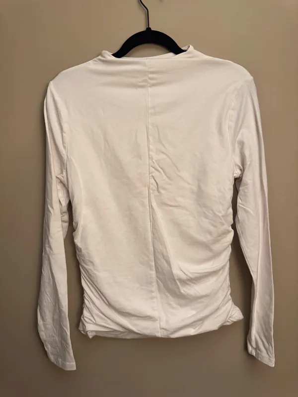 Long-Sleeve Cotton-Blend Seamless Fabric Mockneck - Image 3