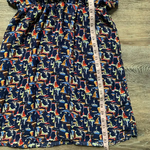 THML Navy Blue Sailboat Halter Mini Dress S - Image 6