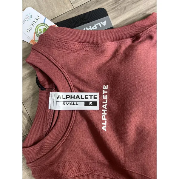 Alphalete Woman’s Ozone Crop Bra - Gingerbread, Size Small - Image 9