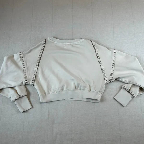 Free People | We The‎ Free Cropped Sweatshirt Beige | Women's XS - Image 3