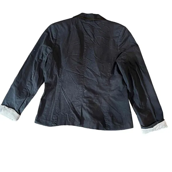 American Eagle Outfitters Blazer Womens Size‎ Medium Black Single Button Lined - Image 6