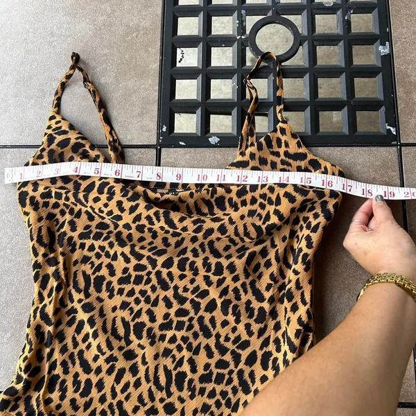 Nasty Gal Leopard print mini dress sz 2 - Image 4