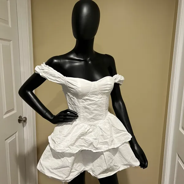 Ruffle Mini Skirt Corset Dress Mini Dress Off Shoulders Dress Slim Dress Summer - Image 11