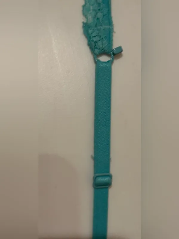 AERIE Turquoise Blue Floral Lace Padded Bralette Adjustable Straps Sz M - Image 7
