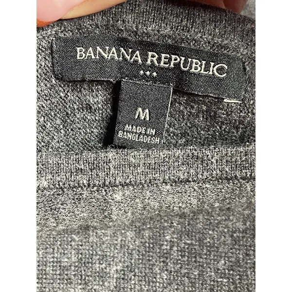 Banana Republic Womens Career Cotton‎ Blend Sweater Size S Gray I0220 - Image 2