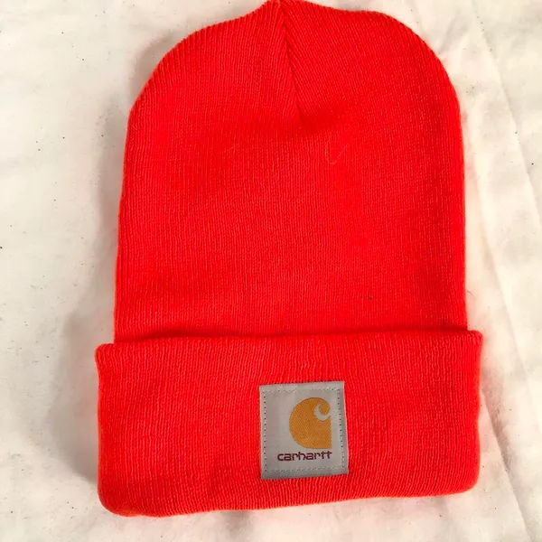Carhartt Unisex Bright orange beanie winter cap hat streetwear - Image 2