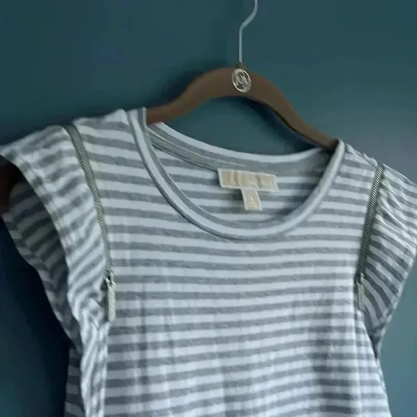 MICHAEL Michael Kors, gray and white striped short sleeve dress woman’s‎ size S - Image 3