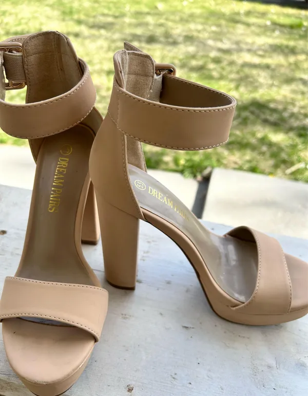 Dream Pairs Heels Chunky Platform Open Toe - Image 4