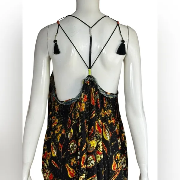 Free People Bohemian Garden Party Cotton Blend Knit Dress In Black Combo S L G#3 - Image 7
