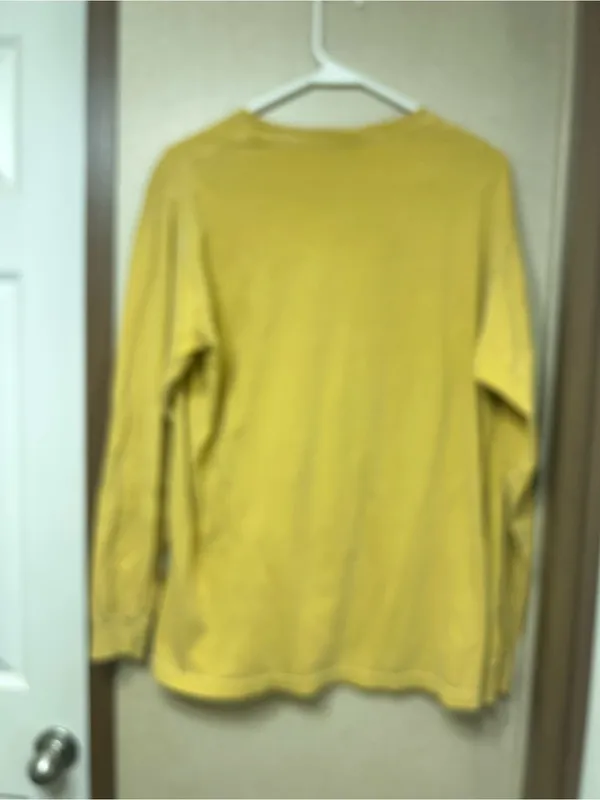 Comfort Colors Mustard Long-Sleeve Tee with Chevron 'ml' Graphic - Image 3