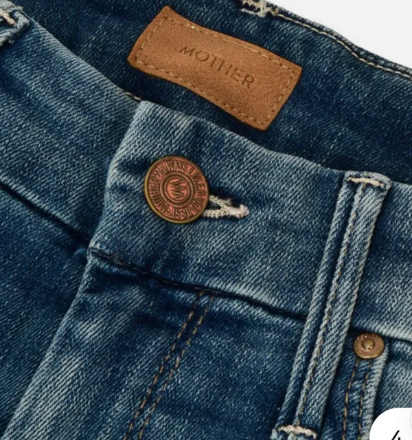 MOTHER Jeans High Waisted Looker Crop Beach in Sun Comedown - Image 9