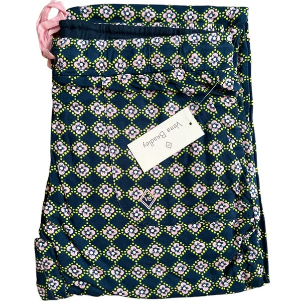 Vera Bradley Blue Kaleidoscope Medallions Print Tie Waist Pants, XL - Image 10