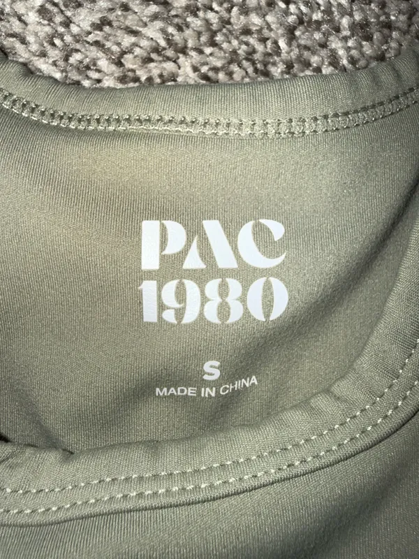 PAC 1980 Green Athletic One-Piece Romper with Built-in Bra - Image 3