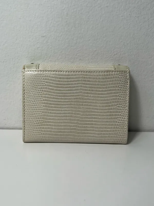 Swarovski Crystal Embellished Lizard Embossed Bifold Leather Wallet - Image 10