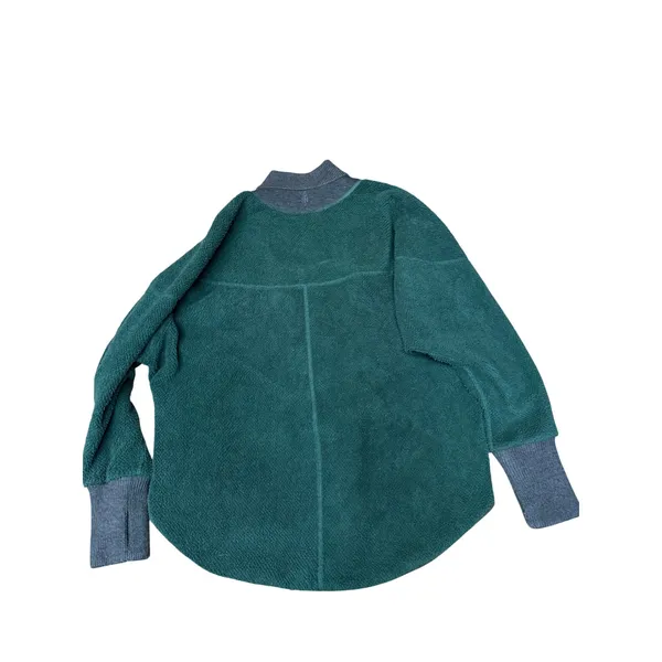Free People FP Movement Moutain Dreamin Reversible Fleece Quarter Zip Green XS - Image 2