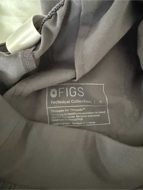 Figs Livingston High-Rise Straight-Leg Scrub Pant Charcoal Gray - Image 7
