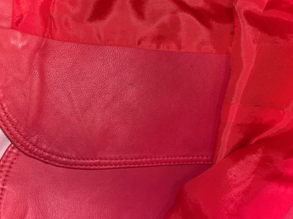 Tommy Bahama Red Leather Coat - Image 10