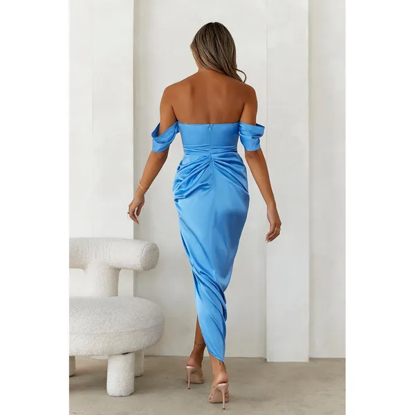 NWT DEAR EMILIA X HELLOMOLLY XS MIDI DRESS BLUE Cinderella Cocktail Formal - Image 3