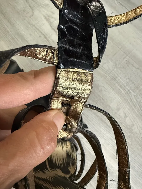 Sam Edelman Black Strappy High Heel Sandals Size 8.5 - Image 16