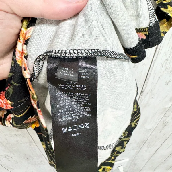 Urban Outfitters Dress Women Size Medium Black‎ Ella Floral Print Bodycon Mini - Image 5