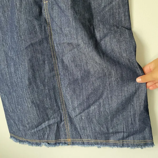 Natural Life Denim Shift Mini Dress Cotton Blend Boho Blue Women's Size XS - Image 11