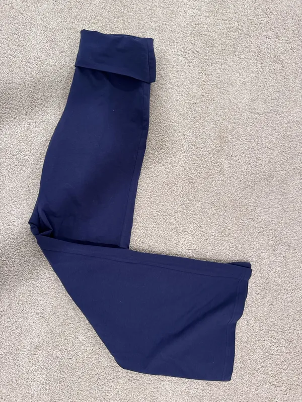Edikted Fold Over Pants Navy - Image 2