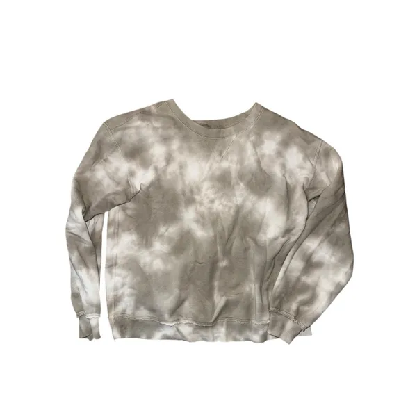 Abercrombie & Fitch Tie Dye Crew Neck Pullover Sweatshirt Large Neutral - Image 4