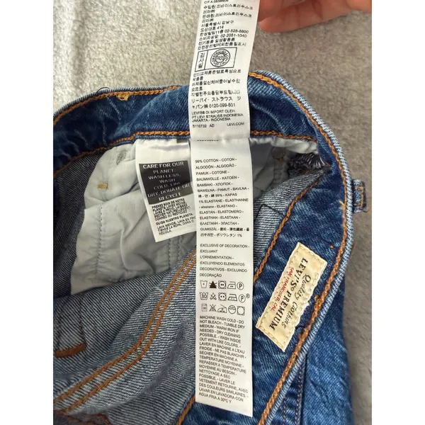 Levis Ribcage Straight Ankle Jeans Womens 29 High Rise Button Fly Blue Denim - Image 9