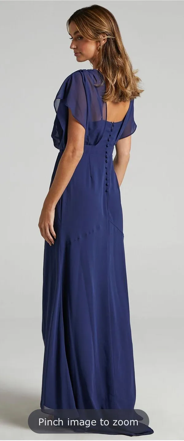 Showpo Navy Mesh Formal Lovers Gaze Maxi Dress - Image 2