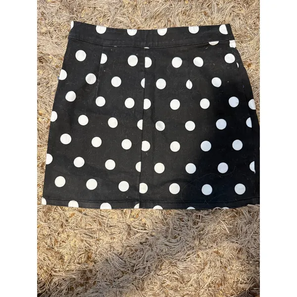 Forever 21 Black and White Polka Dot Skirt Size XS - Image 4