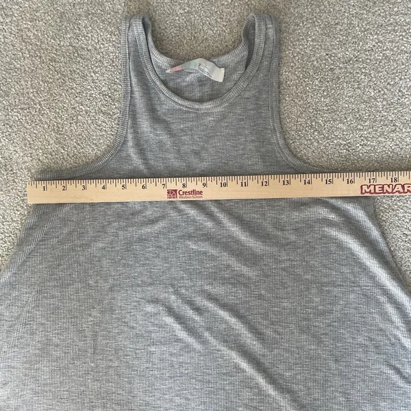 Free People Beach Ribbed Basic Mini Dress Sleeveless Gray Women's Size Small - Image 10