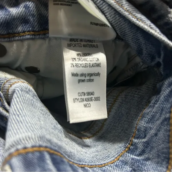 AGOLDE Nico High Rise Button Fly Slim Fit Denim Jeans Women’s Size 25 - Image 10