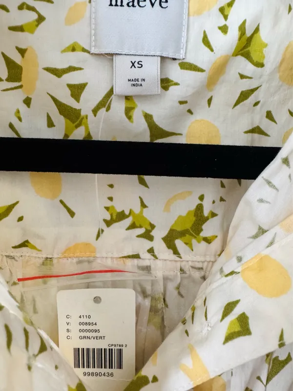 Anthropologie The Leandra Shirred Yoke Blouse by Maeve, Size XS - Image 9