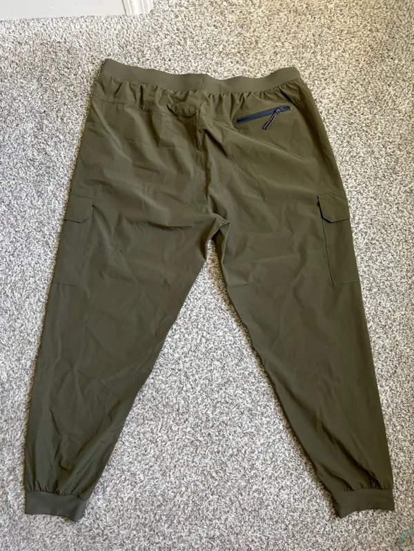 NWOT Olive Green Cargo Jogger Pants Lightweight Casual Comfy XXL - Image 4