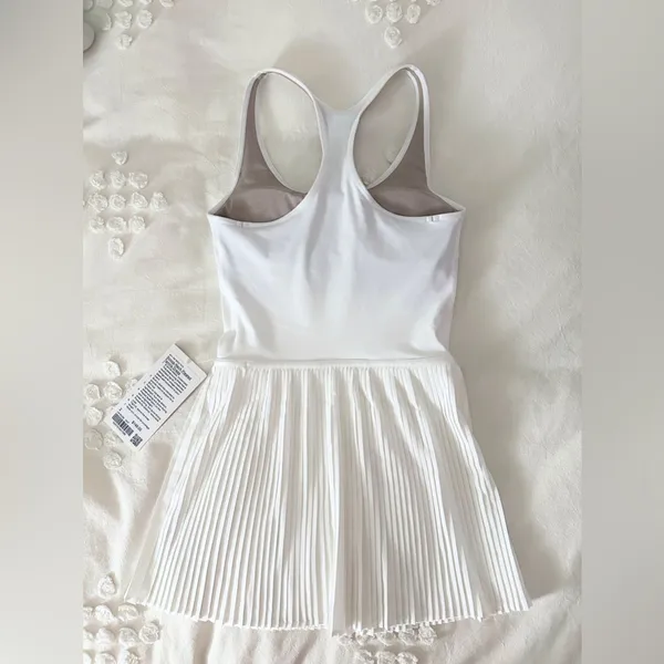 Lululemon NWT Scoop-Neck Pleated Linerless Tennis Dress - White - 2 - Image 8