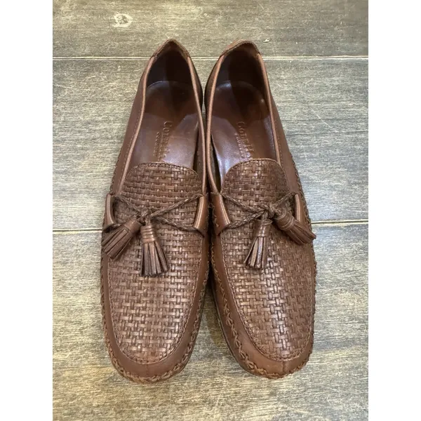 Cole‎ Haan Country Marcy Tassel Woven Brown Leather Loafers Women's Size 8.5 AA - Image 2